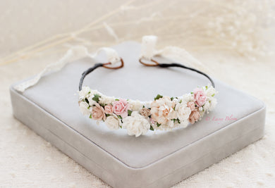 Grace floral crown (beige)