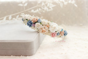 Grace floral crown (beige)