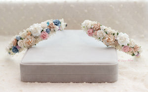 Grace floral crown (beige)