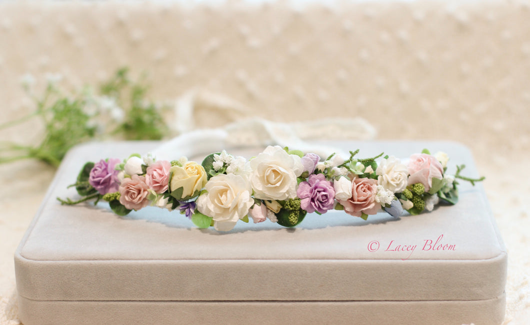 Spring garden crown/hairband